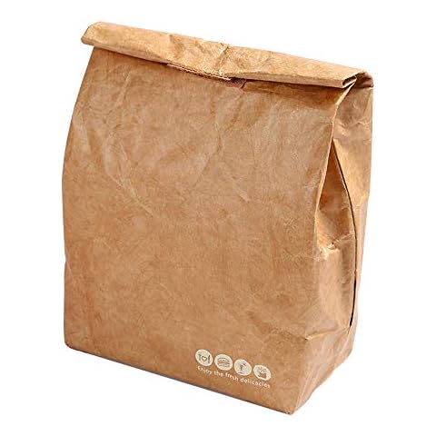 ZQO Bolsa de Papel Aislante Reutilizable de Almuerzo Marrón Cover