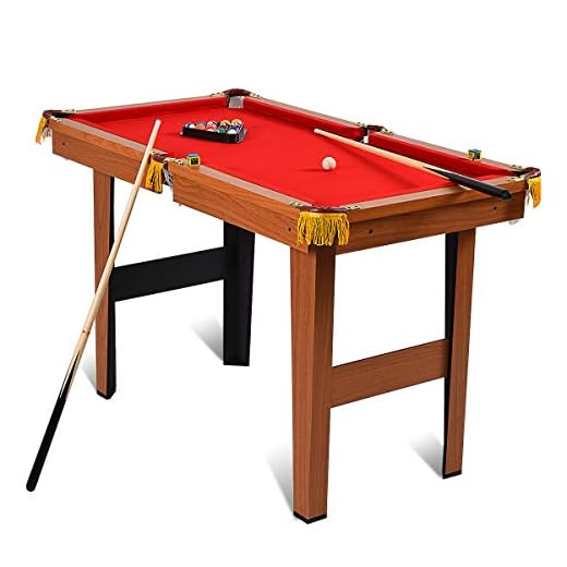 Goplus 48-Inch Billiard Table, Indoor Pool Game Table, w/Balls, Sticks, Chalk, Brush and Triangle, Great Gift for Boys and Girls
