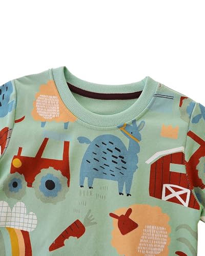 Image of AIWUHE Toddler Cotton Sweatshirt Boys Girls Pullover Long Sleeve Tops 2-6Y | Tops Blouse, Cotton T-Shirt, Fall Winter Clothes