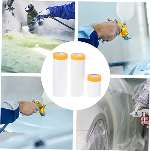 Generic 3 Rolos De Papel De Mascaramento De Filme Protetor Em Spray Para Pintura De Filme De Mascara