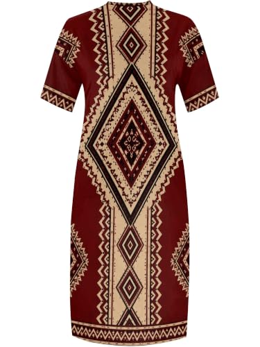 Image of PinkPatty Women's Oversize V Neck Short Sleeve Maxi Dress with Pockets