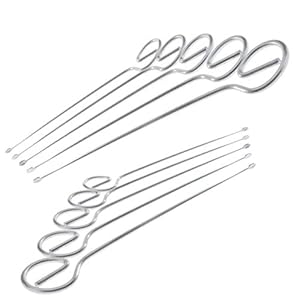 Grillspieße 10er Set – 210mm Schaschlikspieße aus Edelstahl - Fleischspieße, Made in Germany