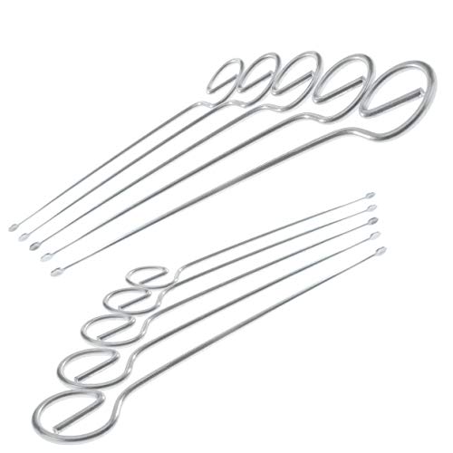 Grillspieße 10er Set – 210mm Schaschlikspieße aus Edelstahl - Fleischspieße, Made in Germany