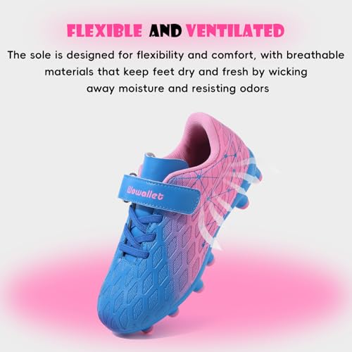Kids Soccer Cleats Boys Girls Athletic Football Shoes for Unisex3
