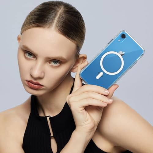 Image of DIZORO Crystal Clear Back Case Cover for iPhone Xr Non Yellowing Transparent Cover |Hard Back Cover Clear Case for iPhone Xr with Anti-Yellow (PC, Transparent)