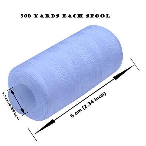 28 Spools Sewing Thread Polyester For Hand & Machine Sewing Total 14000Yards #TOP3