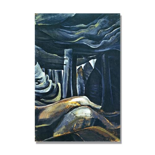 Tableau Abstrait Paysage Forestier d'Emily Carr Décoration Toile 50x75cm