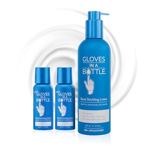 Gloves In A Bottle Hypoallergenic Moisturizing Lotion for Severely Cracked Hands – Protective Hand...