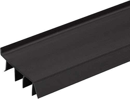 Randall Manufacturing Co., Inc  Parte inferior de puerta de vinilo  Burlete de vinilo  4 pies de largo  Marrón  para puertas de 1 34 a 2 pulgadas de