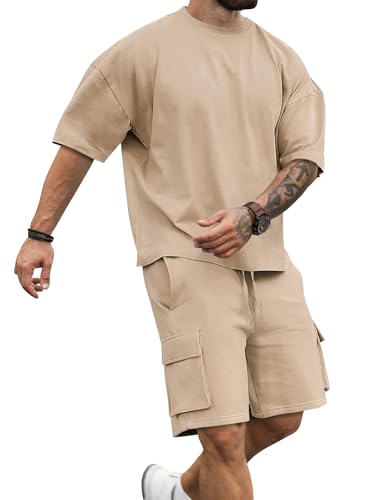 Babioboa Mens Short Sets 2 Piece Outfits Summer Casual T