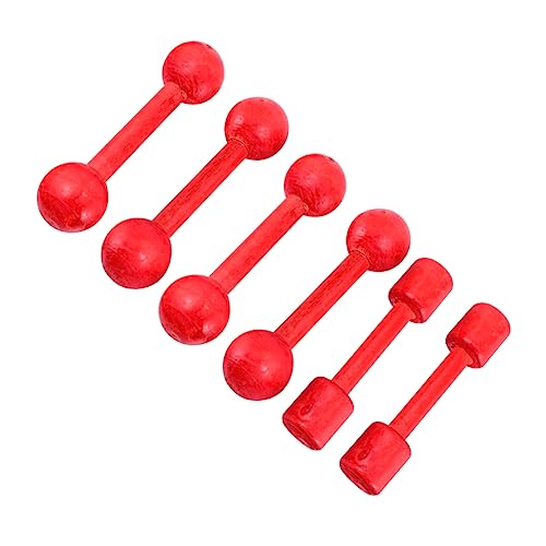 BESPORTBLE 6pcs Dumbbell Portable Weights for Exercise Coordination Red Dumbbells for Home Gym for Birthdays Holidays