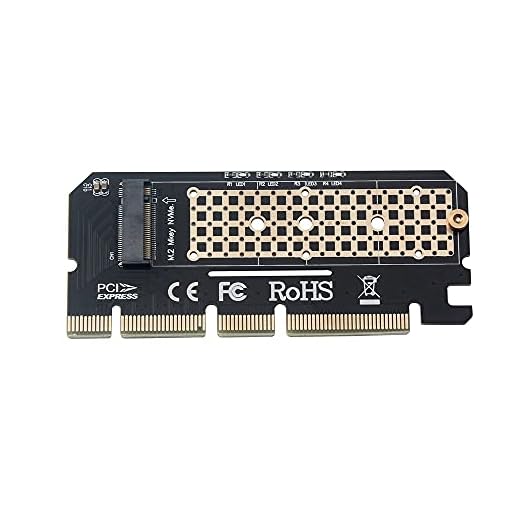 Btuty M.2 NVMe SSD NGFF Compatible with PCIE3.0 X16 Placa Adaptadora Conversor de Cartão de Expansão M Chave Cartão de Interface Suporte PCI Express 3.0 x4 2230-2280 Tamanho M.2 VELOCIDADE COMPLETA