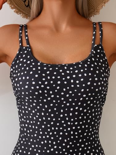 Image of Eomenie One Piece Swimdress Swimsuits for Women Tummy Control Swim Dresses Skirt Bathing Suit
