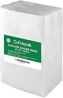 Premium!! O2frepak 200 Quart Size 8" x 12" Embossed Food Saver Vacuum Sealer
