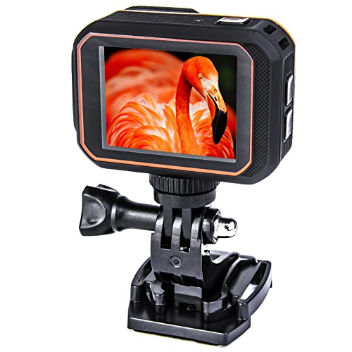 Hafgykio Action Camera Portable Waterproof Digital Action Camera 4K 60Fps Video 16Mp Uhd Pixel Anti Shake Wide Angle Sports Camera With Accessories Kit Remote Control #TOP19