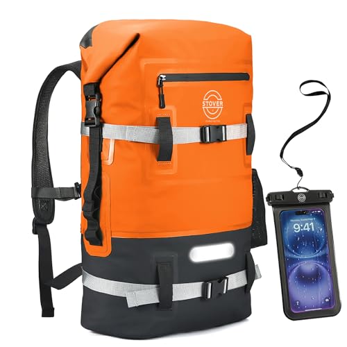 STOVER 5/10/25/30/40/55L Waterproof Dry Backpack & Phone Case- Large Floating Dry Bag for Kayaking,...