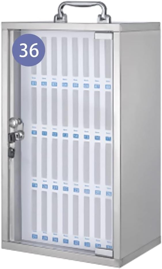 Robust Stainless Steel Wall Safe for Mobile Phones & Office Supplies,36 Slots,Silver - Secure Storage Solution for Home & School Essentials,Silver,36