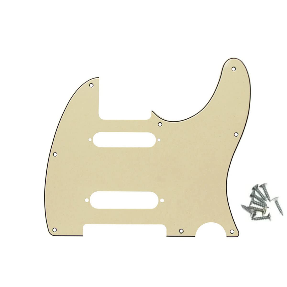 Sponsored Ad - ROZILO 8 Hole Aged White SS Guitar Tele Pickguard Plate with Screws Fit Fender Nashville Telecaster Pickguard