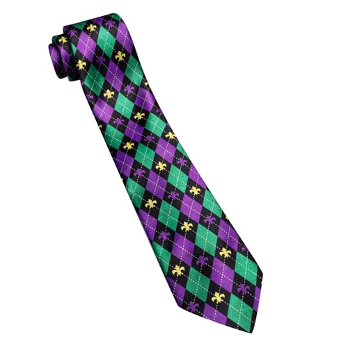Image of Barry.Wang Plaid Ties Mens Silk Necktie and Tie Clip Checkered Tie for Wedding Party Business Formal