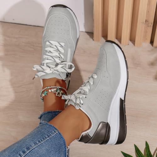 Plus Size Women's Versatile Low Top Fashion Sneakers, 2025 Orthopedic Casual Shoe Footwear with Zipper3