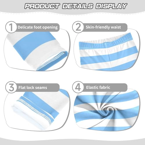 DOMIKING Lake Blue Girl's Leggings Pants Kids' Yoga Pants Stretchy Active Legging 4 Years3