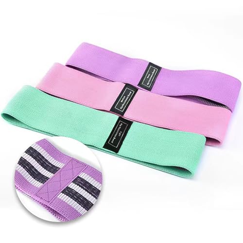 Image of Resistance Bands, Exercise Workout Bands for Women and Men, 3 Set of Stretch Bands for Booty Legs, Pilates Flexbands