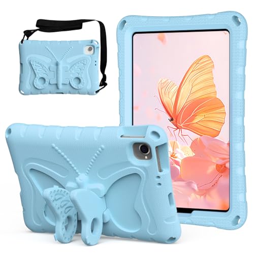 Coque Xiaomi Redmi K Pad 8.8 2025 en mousse EVA bleu clair avec support et bandoulière