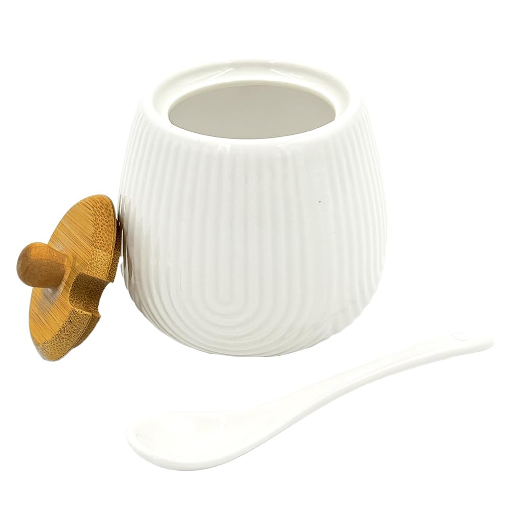 Image secondaire de Sucrier en Porcelaine avec Cuillère à Café - LA PORCELLANA BIANCA