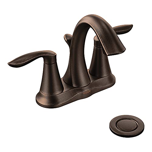 Exclusive Discount 50% Price Moen 6410ORB Eva Two-Handle Centerset Lavatory Faucet with Drain Assembly, Oil-Rubbed Bronze 0.5