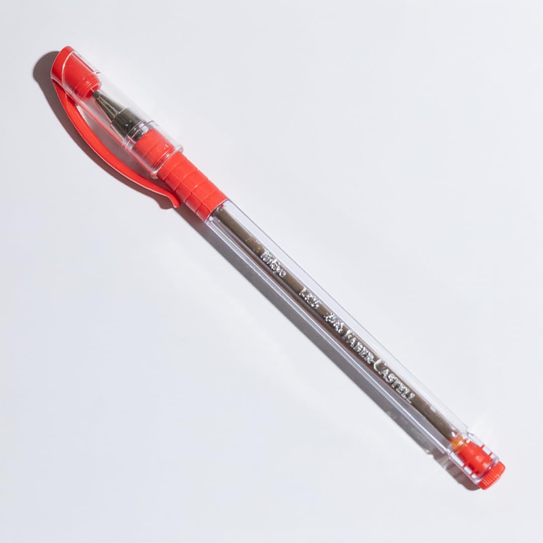 Faber-Castell İğne Uç Tükenmez Kalem Seti, 10’lu, Kırmızı, 0.7 mm, Rahat Yazım, Ergonomik Tutuş