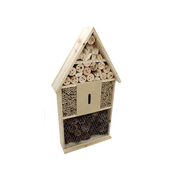 DARO DEKO Insektenhotel aus Holz braun Natur 66cm hoch 4 Ebenen – Bild 5