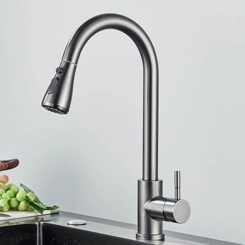 Robinet de cuisine blanc à rotation 360 et mitigeur eau chaude froide