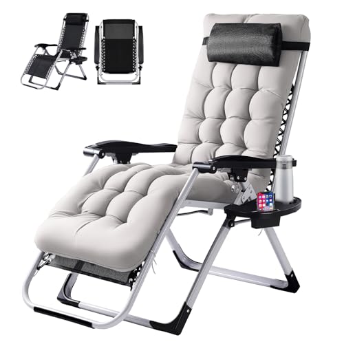 VINGLI Padded Zero Gravity Chair, Lounge Chair with...