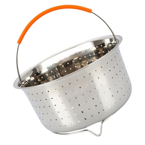 Cesta de vapor de acero inoxidable SECFOU con mango de silicona para ollas 2