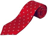 Long Tie Store | Extra Long Christmas Snowflake Silk Necktie for Tall Men | 63" Long 3.75" Wide | Re