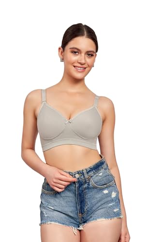 Image of Bralux Full Coverage Bra for Women Daily Use | Non-Padded Non-Wired Bra| Sweat Absorbent Seamless Bra | Replaceable Back Strap with Twin Hook Adjuster - 7002 Available in C & D Cup