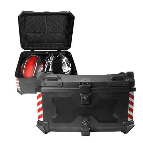 【ワンタッチ取り外し】 SKK リアボックス バイク 大容量 58L ALL BLACK