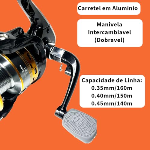 MARURI, Molinete De Pesca Alto Mar SG 5000-15 Rolamentos - 5.2:1 - Drag: 14kg - Carretel Aluminio CO