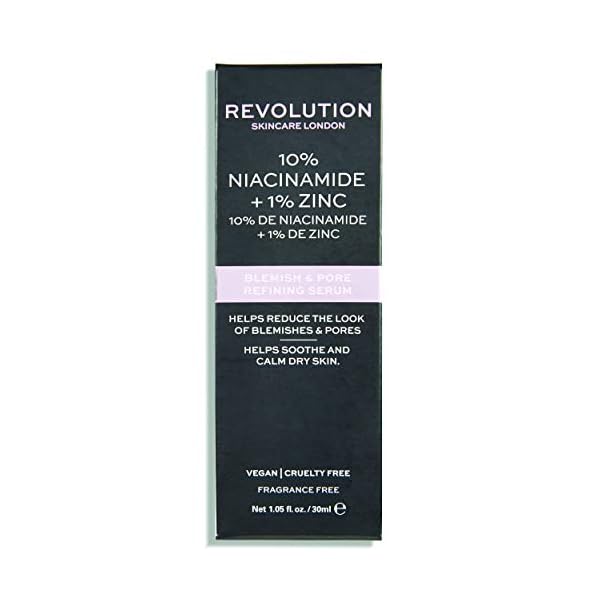 Revolution Skincare London, 10% Niacinamid und 1% Zink Serum für Hautunreinheiten und Poren, 30ml – Bild 4