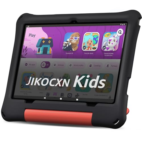 JIKOCXN Kids Tablet, Android 16 Tablet for Kids 10 inch Octa-Core with Case, 24GB RAM 64GB ROM 1TB TF Card Expandable for Toddler Children, Parental Control, Dual Camera, BT5.0, WiFi, Gift (Blue) by JIKOCXN - Used condition - US$73.97