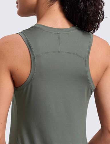 Image of CRZ YOGA Lightweight Racerback Tank Top | Workout, Moisture Wicking, Classic Fit, Hip Length, Reflective Spots, Sleeveless Shirts for Women