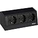 Produktbild EVOline 159800014900 Steckdosenelement R-Dock 3 x Schuko schwarz