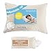 Lofe Large Size Kids Pillow with Pillowcase 16x22, Soft Natural Organic Cotton Shell with Zipper, Big Kid Pillow for Sleeping, Adjustable Loft