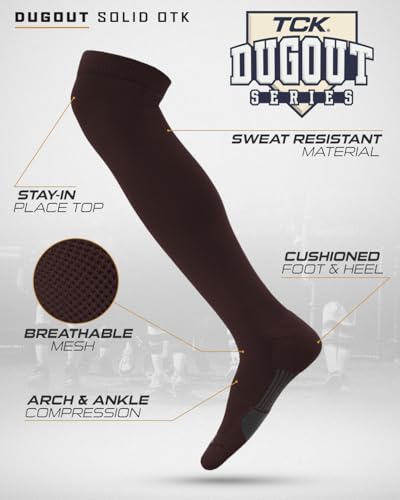 Image of TCK USA Made Over-the-Knee Socks for Baseball, Softball, & Football | Performance Athletic Socks for Boys, Girls, Men & Women