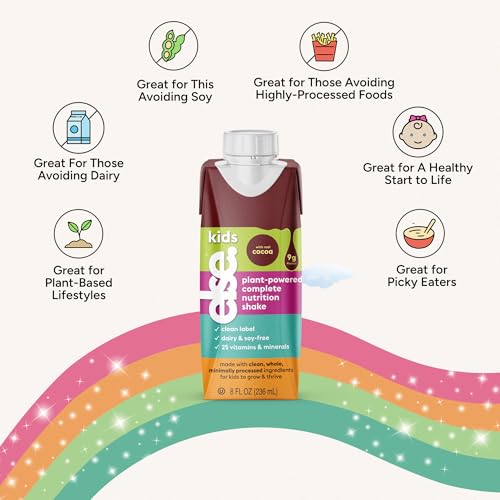 Image of Else Kids Nutrition Shake Chocolate, 2-12 Years, Dairy Free,8 fl oz 16 Pack | Plant-based ready-to-drink shake with 25+ vitamins & minerals. Dairy & gluten free for everyday nutrition.