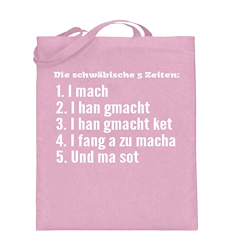 Sac en toile de jute Die soubische 5 temps Schwaben Schwaben rose clair cabas anses longues