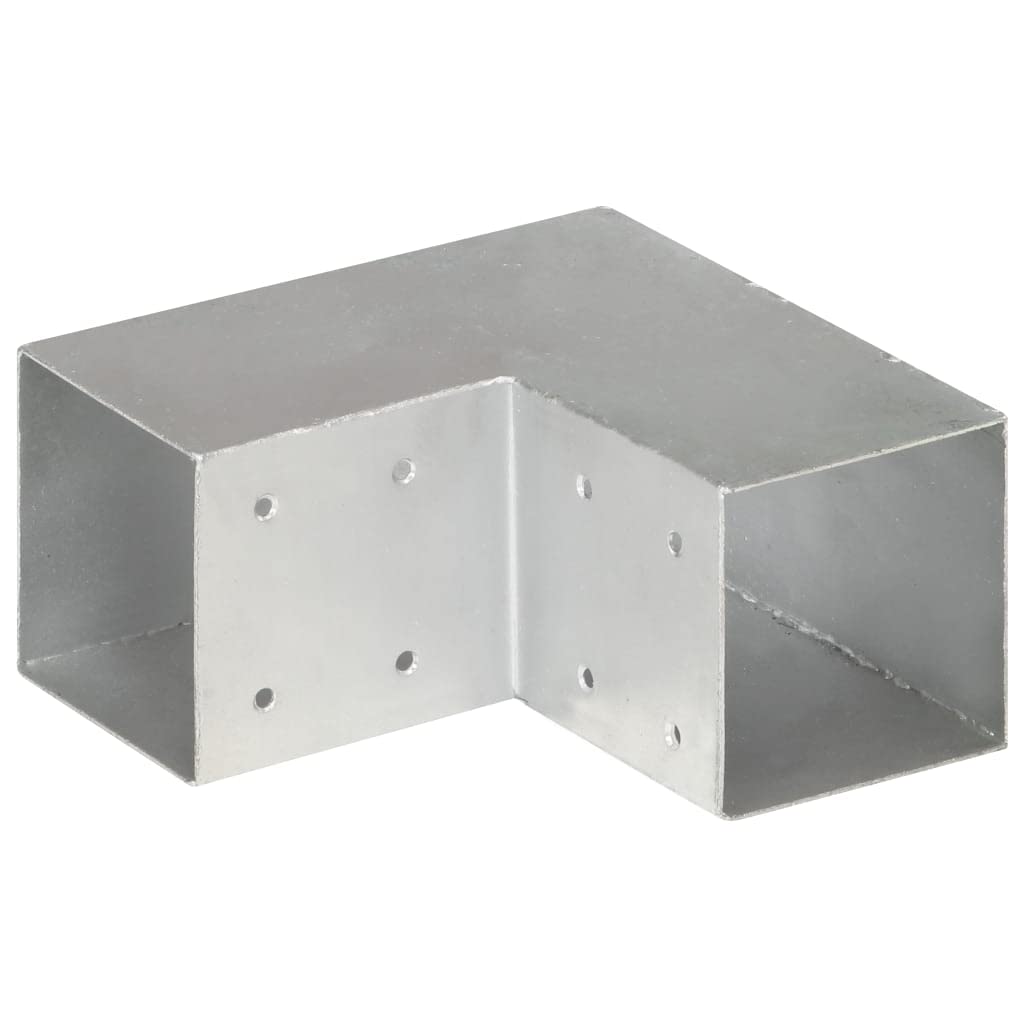 L-Form Pfostenverbinder 4 Stk 91 x 91 mm Verzinktes Metall | Galvanisch verzinkt, vorgebohrt, für quadratische Holzbalken, Außenbauten wie Pavillons