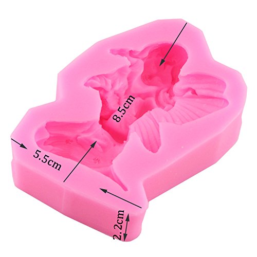 Wyd 3D Angel Fairy Silicone Mold Cake Mold Decoration Baking Tools Handmade Soap Chocolate Fudge Molds #TOP3