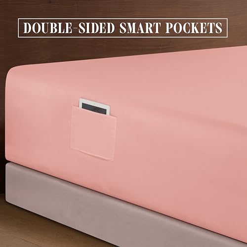 Image of Elegant Comfort Luxurious 1500 Premium Hotel Quality Microfiber 4-Piece Sheet Set, 18-24 Inches Deep - Extra Deep Pocket Sheets - Ultra Soft 4PC Deep Pocket Sheets, Full, Lavender