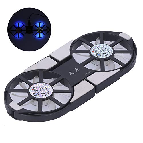 Base de enfriamiento para laptop, ventilador plegable de 80x15 mm para oficina y hogar, soporte con disipador de calor para gaming (Negro) miniatura 5